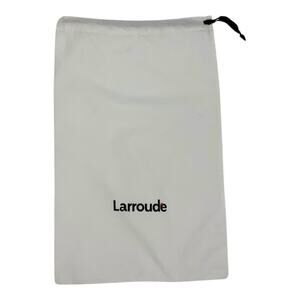 Larroude White Drawstring Travel Dust Bag NWOT